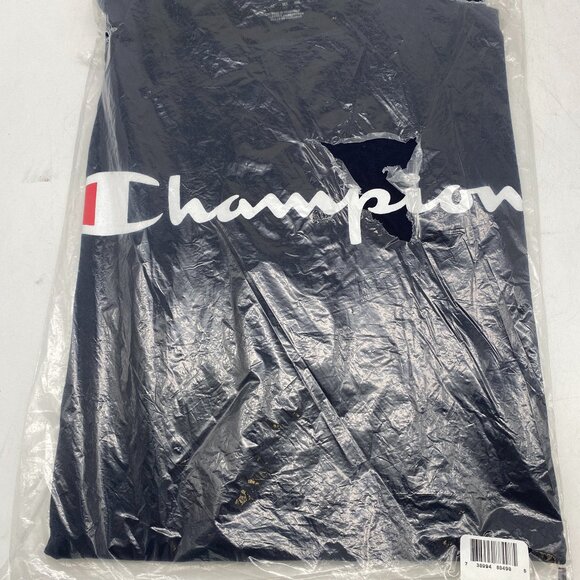 Champion NAVY Crew Neck Short Sleeve T-shirt Men's US Size 2XL - Picture 5 of 5